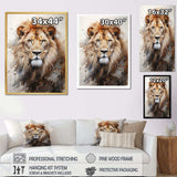 Lion Portrait Photography - Animals Canvas Wall Art