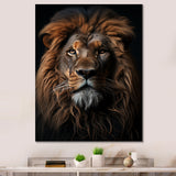 Lion Regal King Portrait - Brown Lion Wall Art