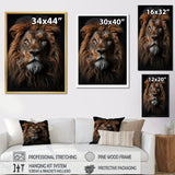 Lion Regal King Portrait - Brown Lion Wall Art