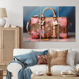 Minimalist Pink Lv Bag I - Multi-Panels
