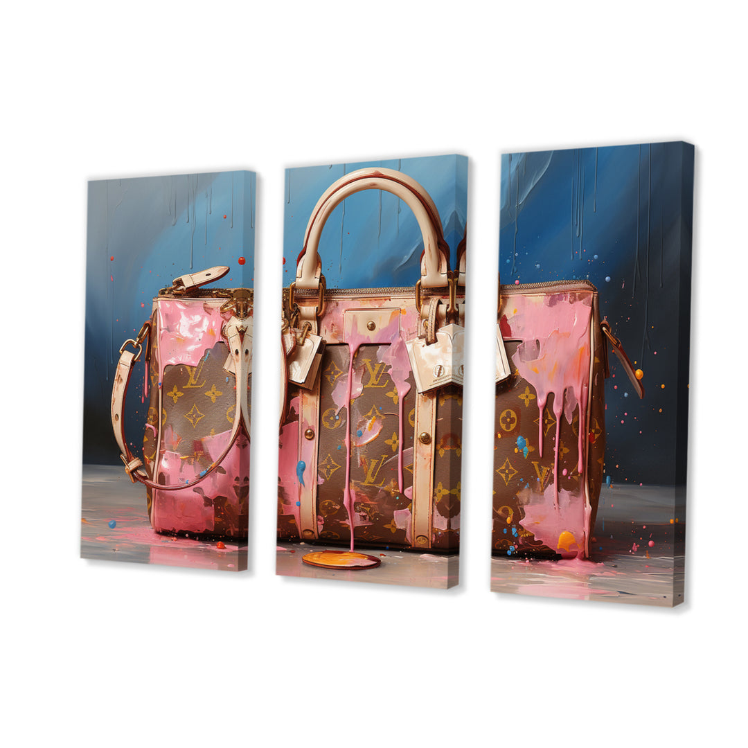 Minimalist Pink Lv Bag I - Multi-Panels
