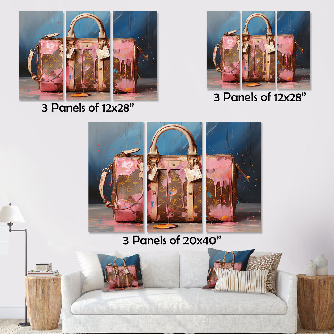 Minimalist Pink Lv Bag I - Multi-Panels