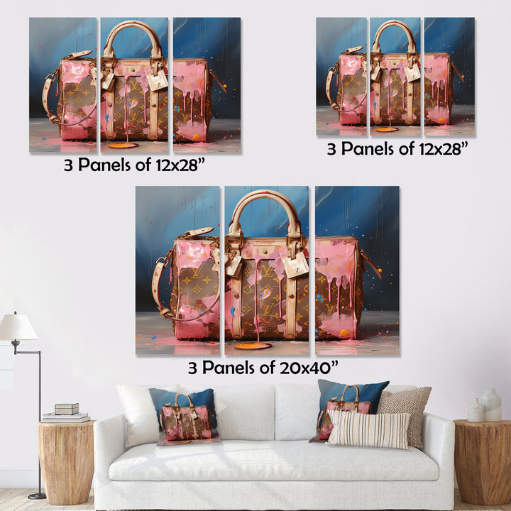 Minimalist Pink Lv Bag I - Multi-Panels