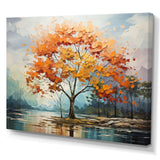 Orange Maple Trees Majestic I - Floral Canvas Wall Art