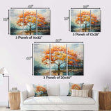 Orange Maple Trees Majestic I - Floral Canvas Wall Art