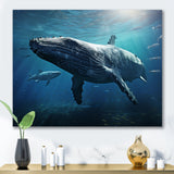 Blue Marine Animals Graceful Giants - Marine Animals Wall Art Prints