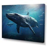 Blue Marine Animals Graceful Giants - Marine Animals Wall Art Prints
