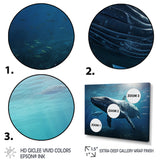 Blue Marine Animals Graceful Giants - Marine Animals Wall Art Prints
