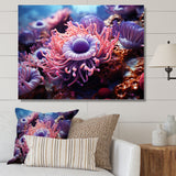 Purple Pink Marine Animals Harmony - Purple Marine Animals Wall Art
