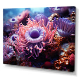 Purple Pink Marine Animals Harmony - Purple Marine Animals Wall Art