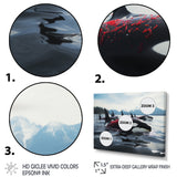 Black Red Marine Animals Majestic Orcas - Marine Animals Canvas Wall Art