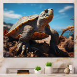 Green Blue Turtle Portrait Stunning - Marine Animals Wall Art Prints
