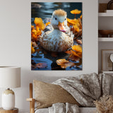 Yellow White Marine Animals Portrait - Yellow Marine Animals Wall Art