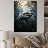 Grey Shark The Majesty - Animals Canvas Wall Art