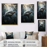 Grey Shark The Majesty - Animals Canvas Wall Art