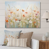 Meadow Contemporary Wildflowers - Landscapes Canvas Wall Art