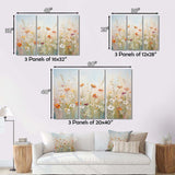 Meadow Contemporary Wildflowers - Landscapes Canvas Wall Art