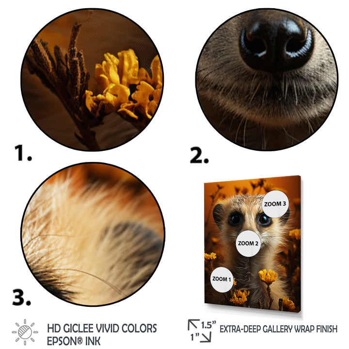 Orange Brown Meercat Animal - Meercat Wall Art Prints