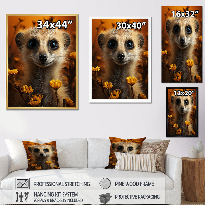 Orange Brown Meercat Animal - Meercat Wall Art Prints