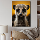 Yellow Brown Meercat Curious Meercat - Yellow Meercat Wall Art