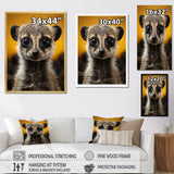 Yellow Brown Meercat Curious Meercat - Yellow Meercat Wall Art