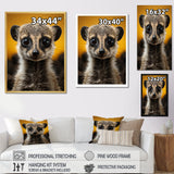 Yellow Brown Meercat Curious Meercat - Yellow Meercat Wall Art