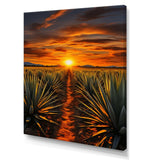 Orange Green Mexican Art Tequila Sunrise - People Canvas Wall Art