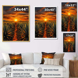 Orange Green Mexican Art Tequila Sunrise - People Canvas Wall Art