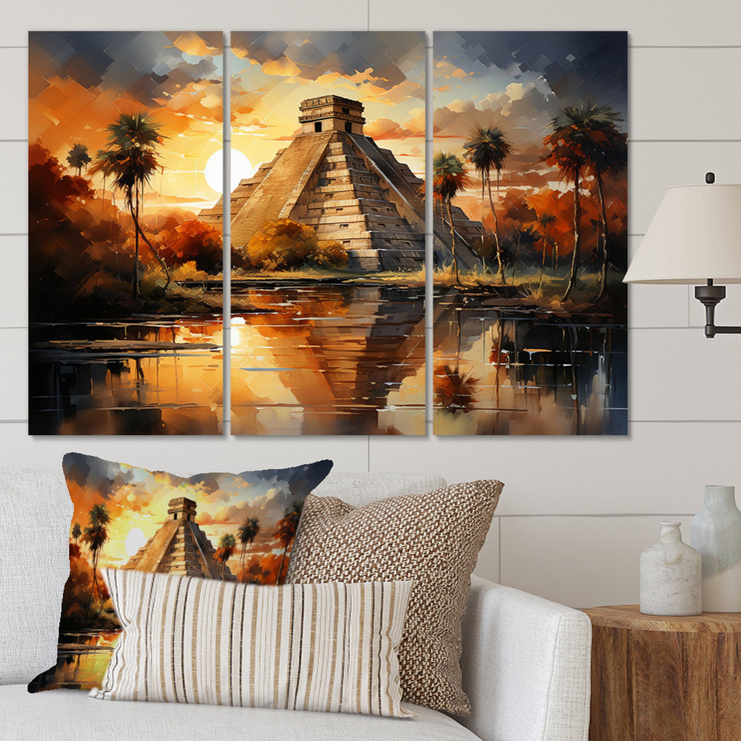 Mexico Sunset At Chichen Itza I - Multi-Panels