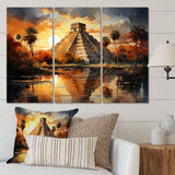 Mexico Sunset At Chichen Itza I - Multi-Panels