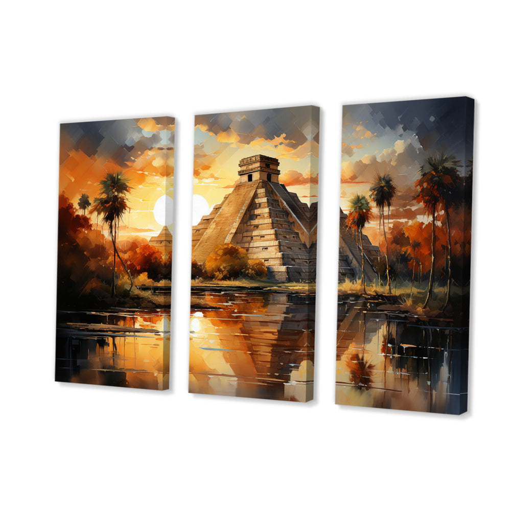 Mexico Sunset At Chichen Itza I - Multi-Panels