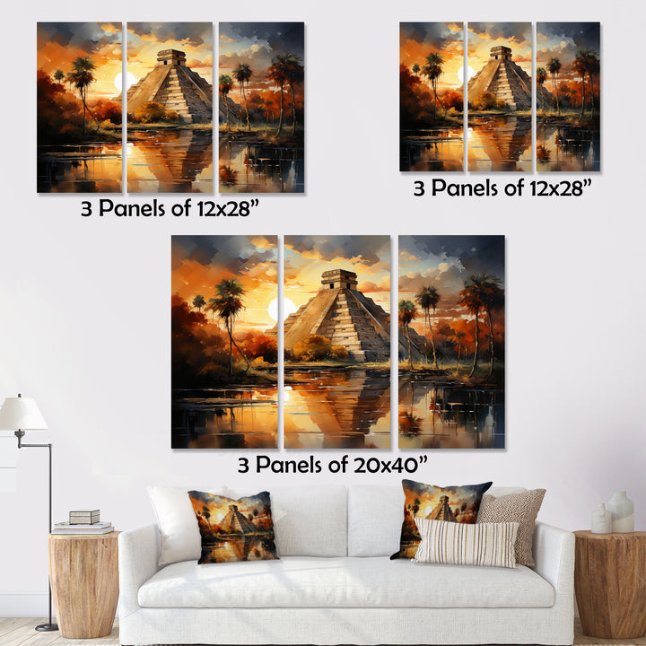 Mexico Sunset At Chichen Itza I - Multi-Panels