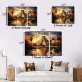 Mexico Sunset At Chichen Itza I - Landscapes Canvas Wall Art