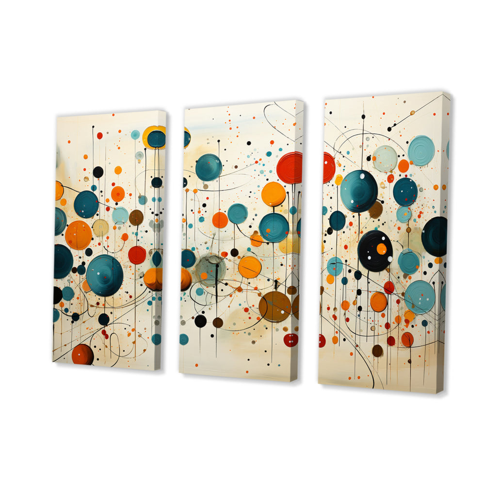 Green Beige Mid Century Abstract Retro IV - Multi-Panels