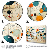 Green Beige Mid Century Abstract Retro IV - Multi-Panels