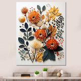 Colorful Mid Century Midcentury Botanicals II - Abstract Canvas Wall Art