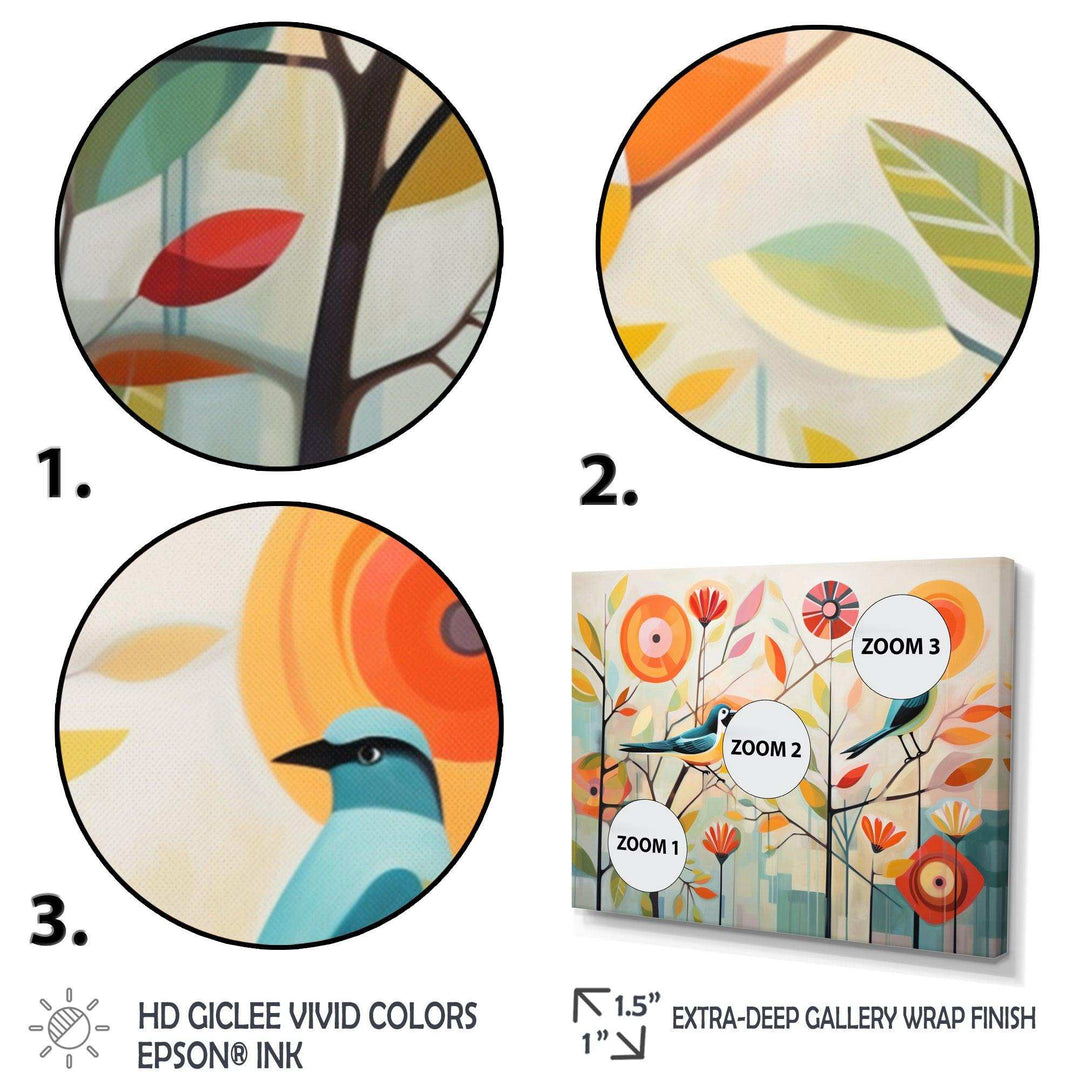 Green Mid Century Mod Nature IV - Abstract Canvas Wall Art