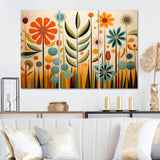 Red Mid Century Mod Nature - Multi-Panels