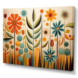 Red Mid Century Mod Nature - Abstract Canvas Wall Art