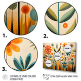 Red Mid Century Mod Nature - Multi-Panels