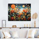 Orange Mid Century Natures Harmony III - Abstract Canvas Wall Art