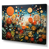 Orange Mid Century Natures Harmony III - Abstract Canvas Wall Art