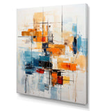 Colorful Mid Century Retro Reflections III - Abstract Canvas Wall Art