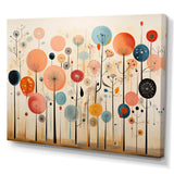 Colorful Mid Century Whimsical Wallpapers - Abstract Canvas Wall Art