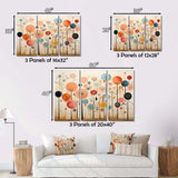 Colorful Mid Century Whimsical Wallpapers - Abstract Canvas Wall Art