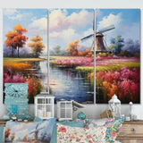 Pink Grey Mills In Holland Meadow - Multi-Panels