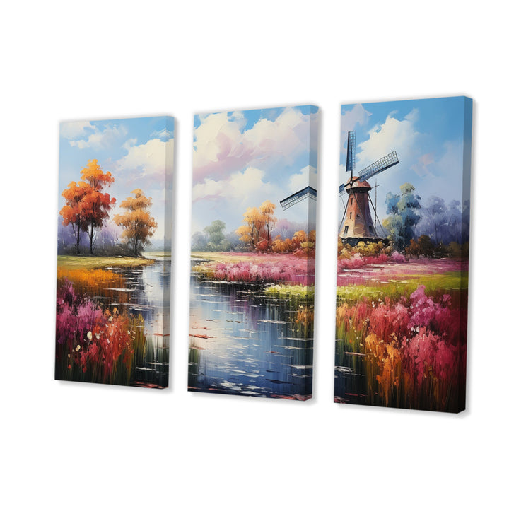 Pink Grey Mills In Holland Meadow - Multi-Panels