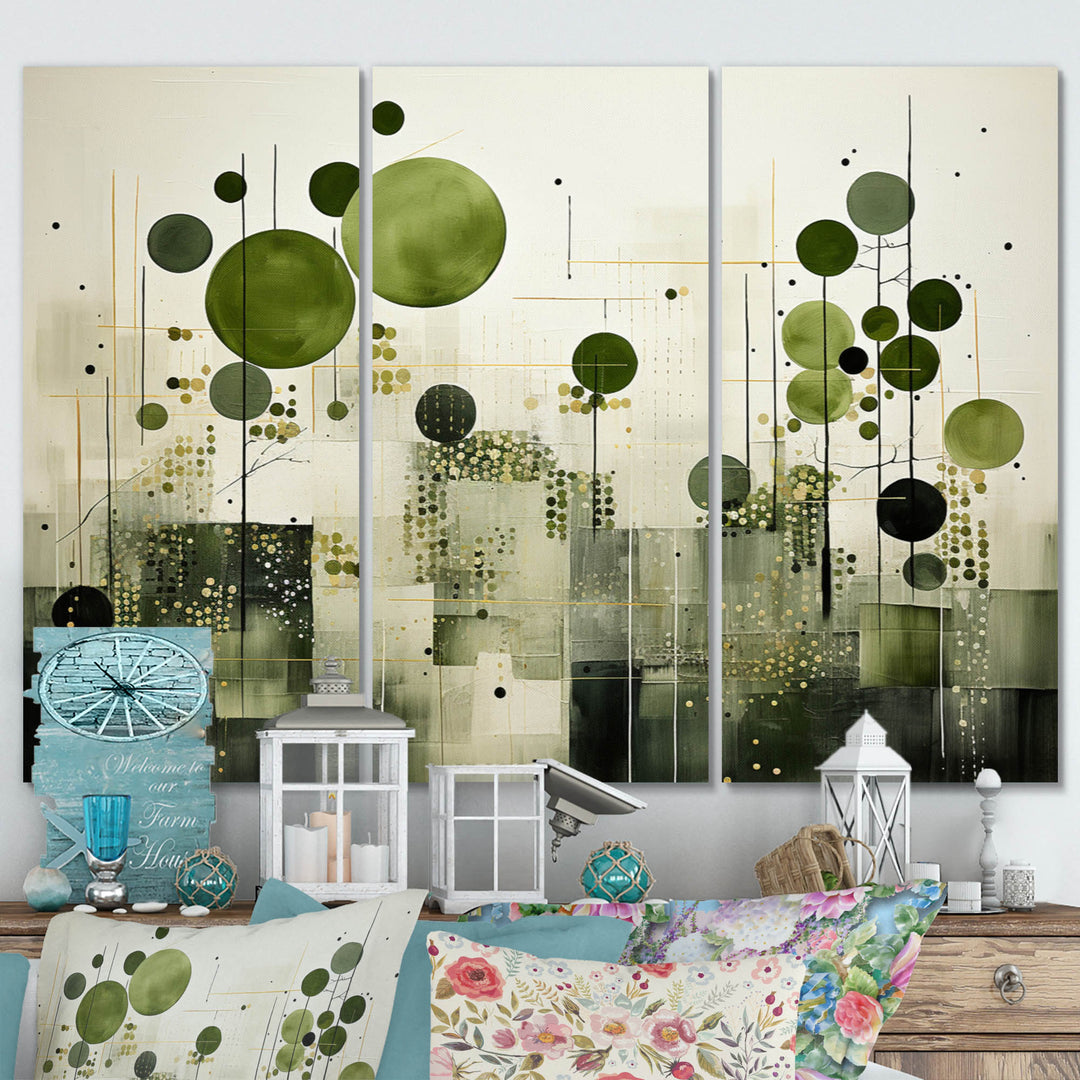 Green Beige Modern Scandinavian Serenade II - Multi-Panels
