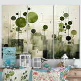 Green Beige Modern Scandinavian Serenade II - 3-Piece Canvas Wall Art