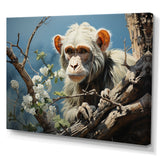 Grey Brown Monkey Mischievous Monkey Pastoral - Monkey Bedroom Wall Art